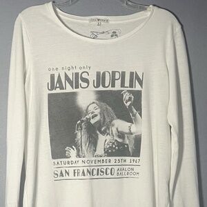 Junkfood Janis Joplin One Night Only Concert Graphic Tee Women’s Medium Janis